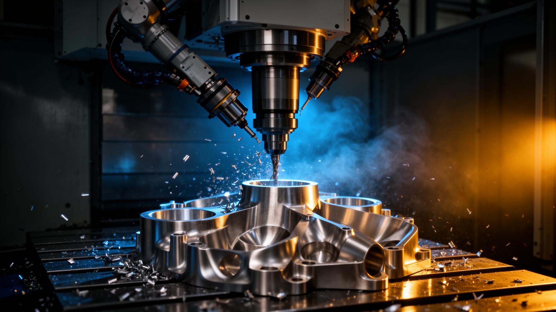 Multi-spindle seven-axis milling equipment